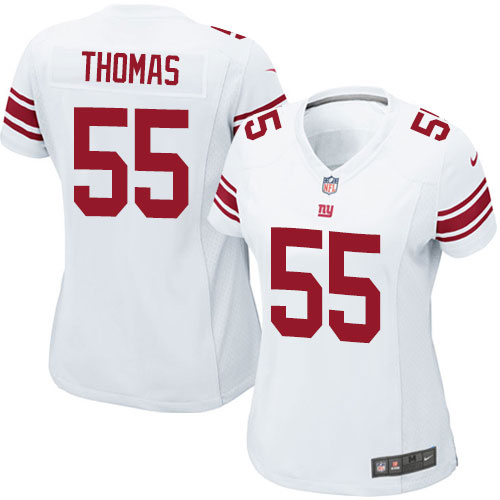 Women's Elite J.T. Thomas Nike Jersey White Road - #55 NFL New York Giants